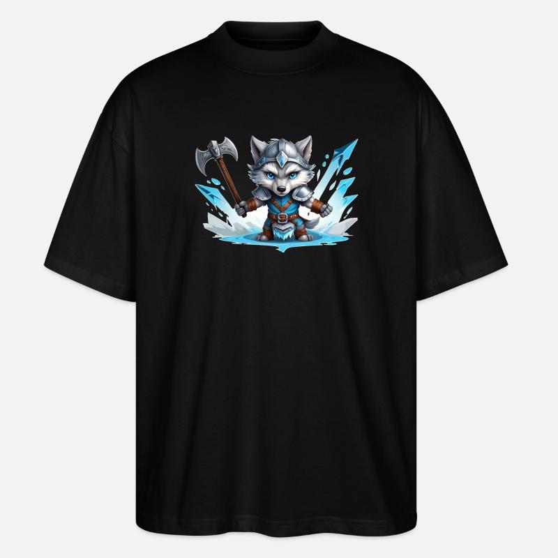 Viking Wolf Warrior - Stanley/Stella Oversized Unisex Organic T-shirt Blaster 2.0 - black