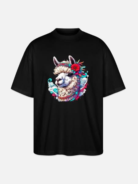 Alpaca - Stanley/Stella Oversized Unisex Organic T-shirt Blaster 2.0 - black