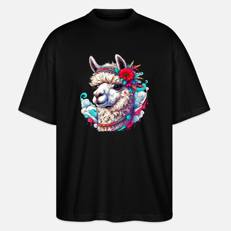 Alpaca - Stanley/Stella Oversized Unisex Organic T-shirt Blaster 2.0 - black
