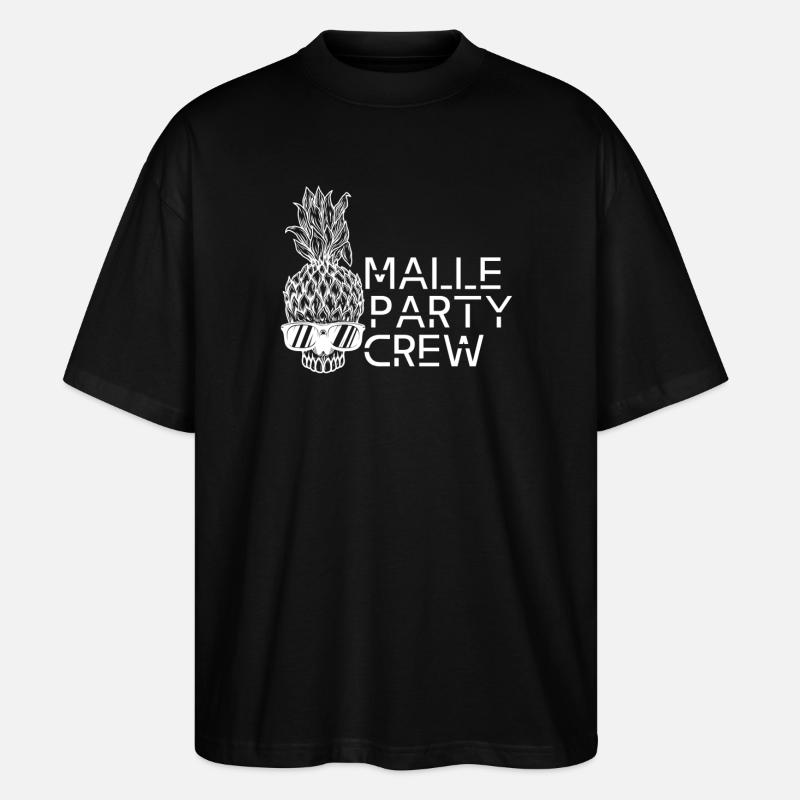 Malle Partycrew - Stanley/Stella Oversized Unisex Bio T-Shirt Blaster 2.0 - Schwarz