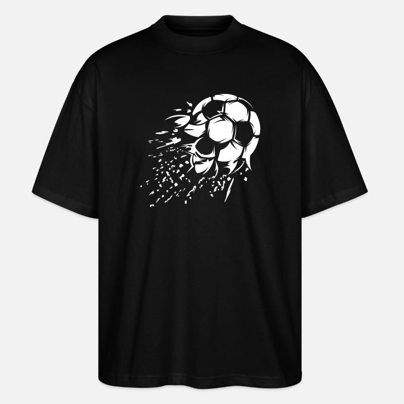 Fußball Schuss Explosion Illustration Team Logo - Stanley/Stella Oversized Unisex Bio T-Shirt Blaster 2.0 - Schwarz