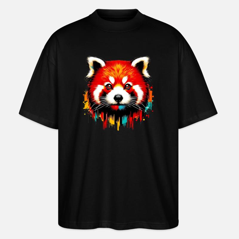Kleiner Panda - Stanley/Stella Oversized Unisex Bio T-Shirt Blaster 2.0 - Schwarz