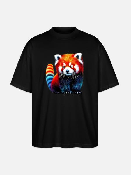 Petit panda - T-shirt bio Blaster 2.0 coupe oversize Stanley/Stella Unisexe - noir