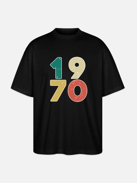 1970 - Born 1970 - Built in 1970 - Stanley/Stella Oversized Unisex Organic T-shirt Blaster 2.0 - black