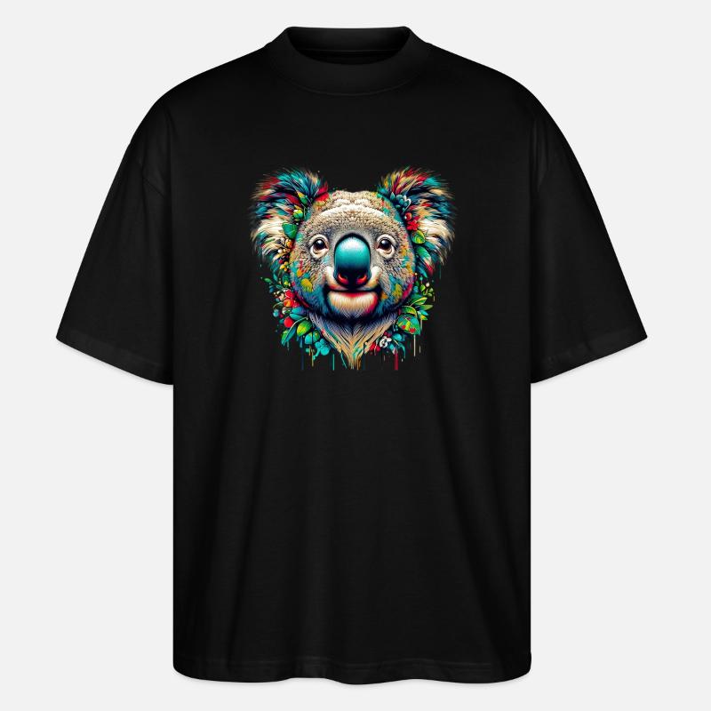 Koala - T-shirt bio Blaster 2.0 coupe oversize Stanley/Stella Unisexe - noir