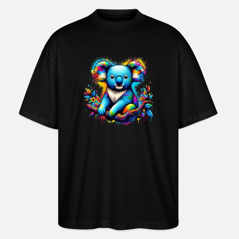 Koala - Stanley/Stella Oversized Unisex Organic T-shirt Blaster 2.0 - black