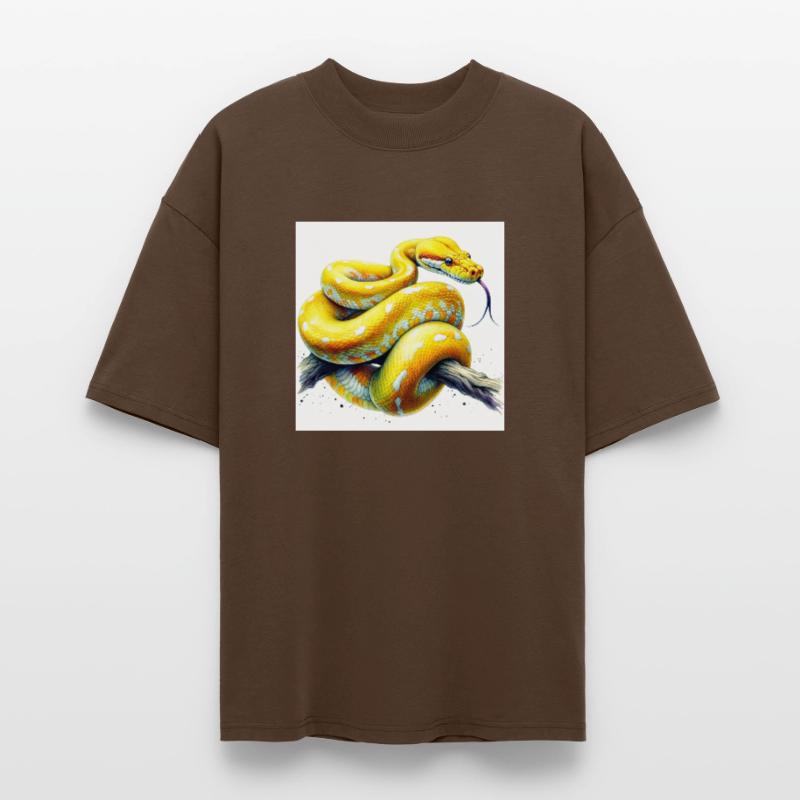 Python jaune T-shirt bio Blaster 2.0 coupe oversize Stanley/Stella Unisexe