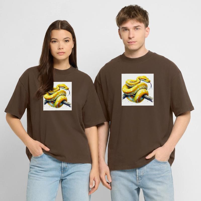 Python jaune T-shirt bio Blaster 2.0 coupe oversize Stanley/Stella Unisexe