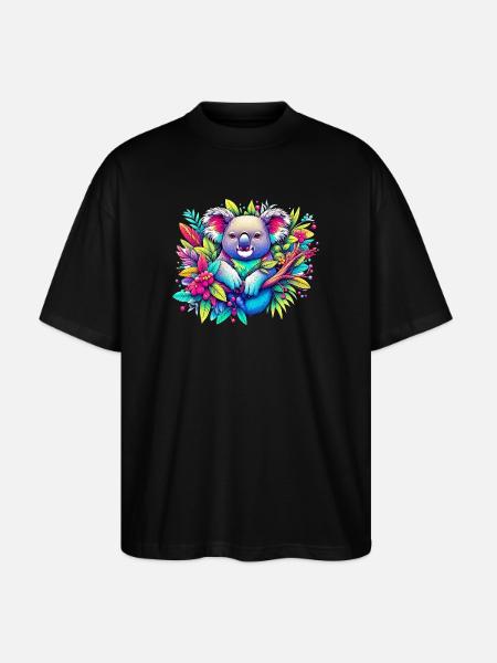 Koala - T-shirt bio Blaster 2.0 coupe oversize Stanley/Stella Unisexe - noir