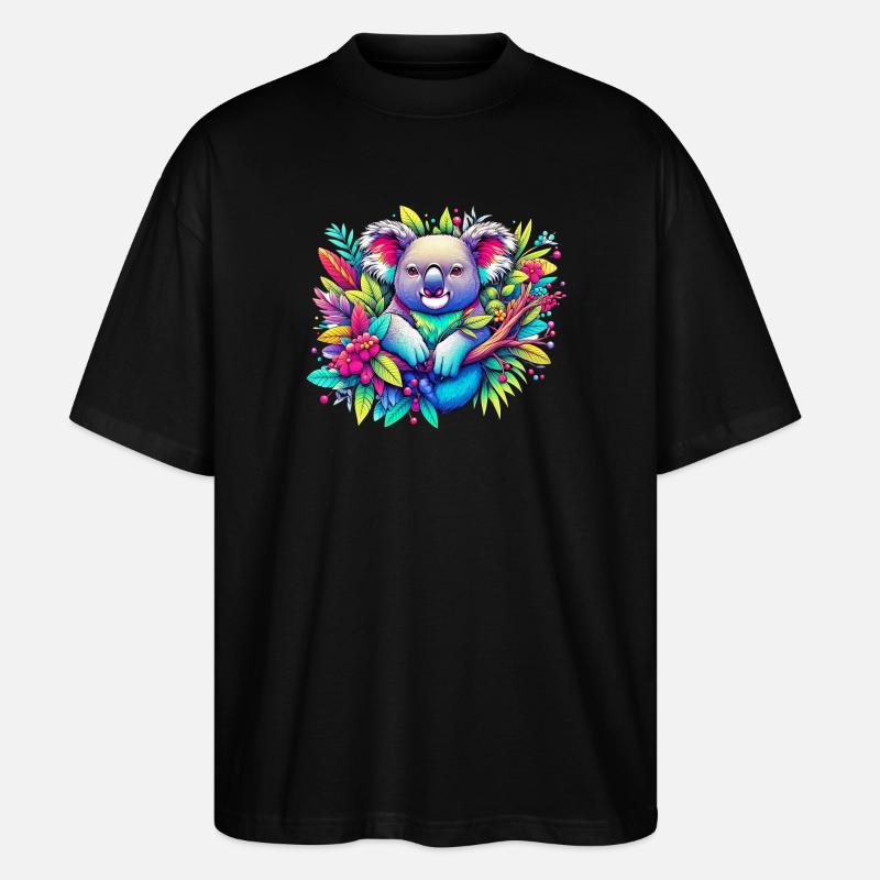 Koala - Stanley/Stella Oversized Unisex Organic T-shirt Blaster 2.0 - black