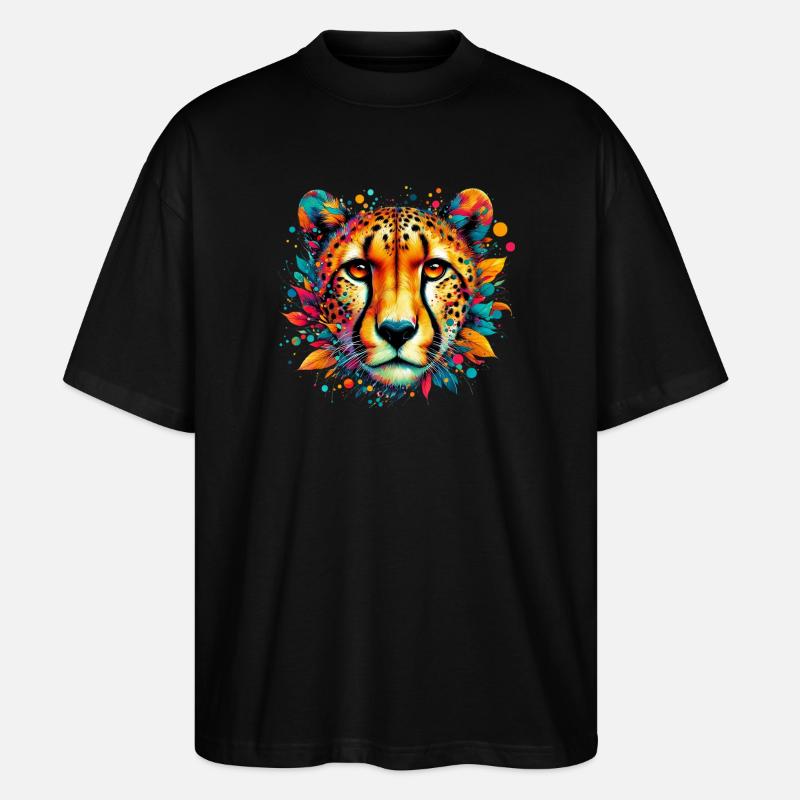 Guépard - T-shirt bio Blaster 2.0 coupe oversize Stanley/Stella Unisexe - noir