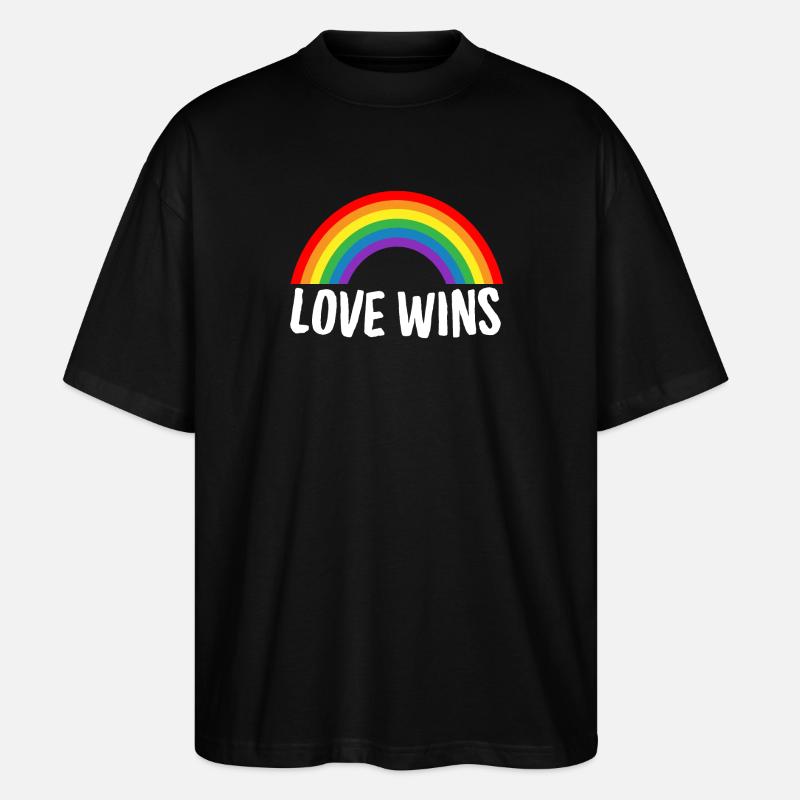 Liebe siegt - Stanley/Stella Oversized Unisex Bio T-Shirt Blaster 2.0 - Schwarz