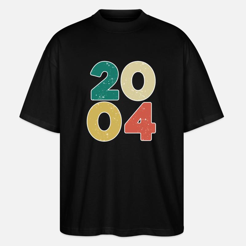 2004 - Year 2004 - Year 2004 - Stanley/Stella Oversized Unisex Organic T-shirt Blaster 2.0 - black