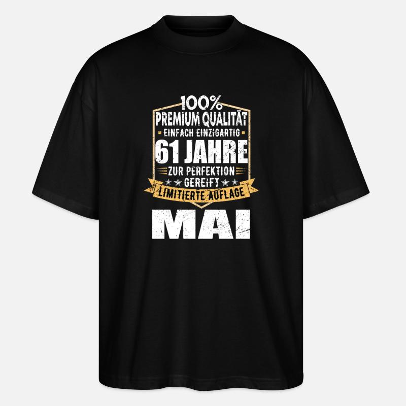 61 ans anniversaire Design Limited - T-shirt bio Blaster 2.0 coupe oversize Stanley/Stella Unisexe - noir