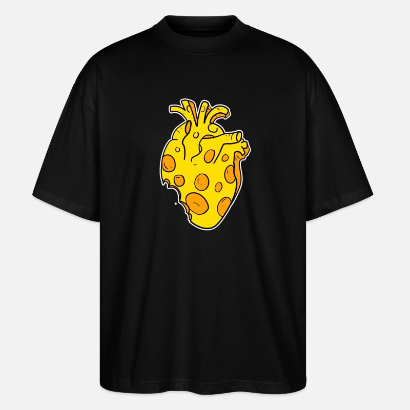 Cœur de fromage - T-shirt bio Blaster 2.0 coupe oversize Stanley/Stella Unisexe - noir