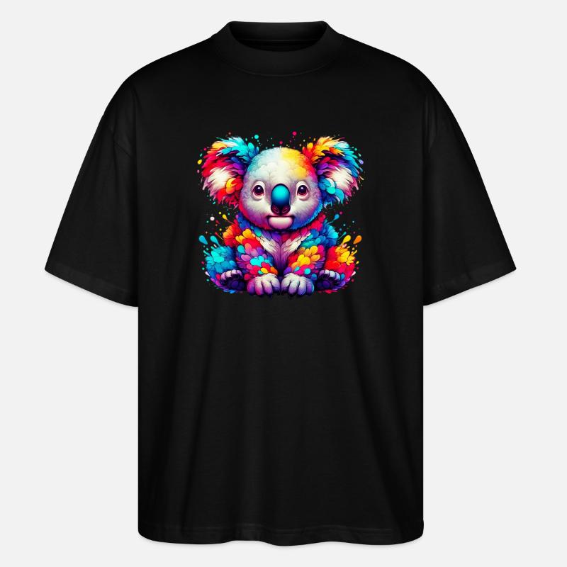 Koala - T-shirt bio Blaster 2.0 coupe oversize Stanley/Stella Unisexe - noir