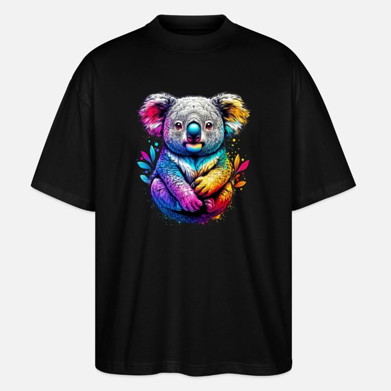 Koala - Stanley/Stella Oversized Unisex Bio T-Shirt Blaster 2.0 - Schwarz