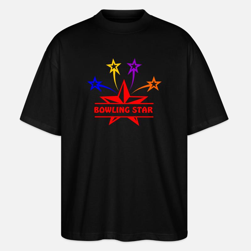 Farbe des Bowlingsterns - Stanley/Stella Oversized Unisex Bio T-Shirt Blaster 2.0 - Schwarz