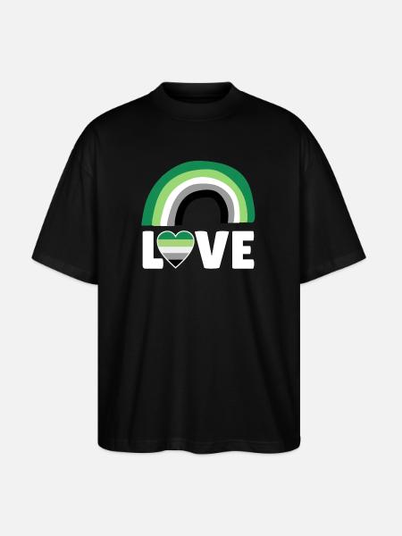 Aromanticism, Aromantic, Arc - Stanley/Stella Oversized Unisex Organic T-shirt Blaster 2.0 - black