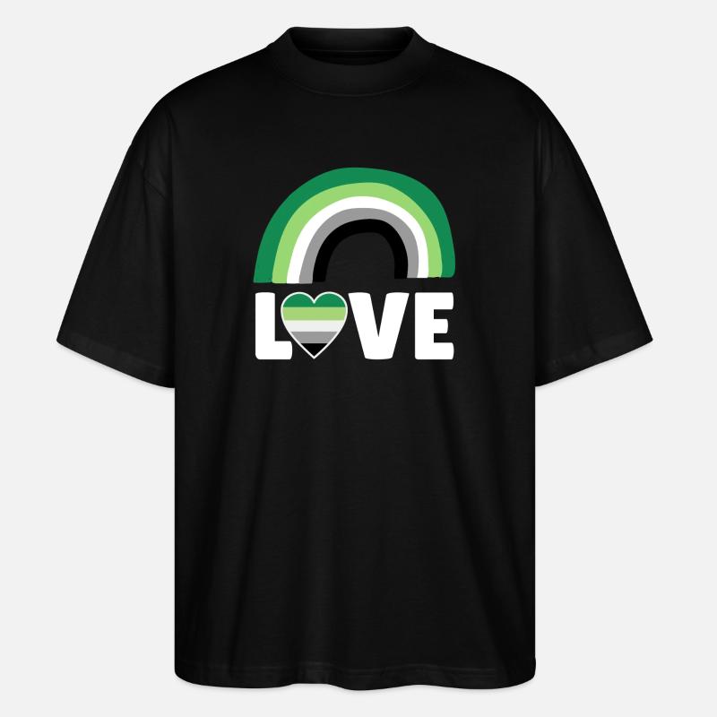 Aromantik, Aromatisch, Bogen - Stanley/Stella Oversized Unisex Bio T-Shirt Blaster 2.0 - Schwarz