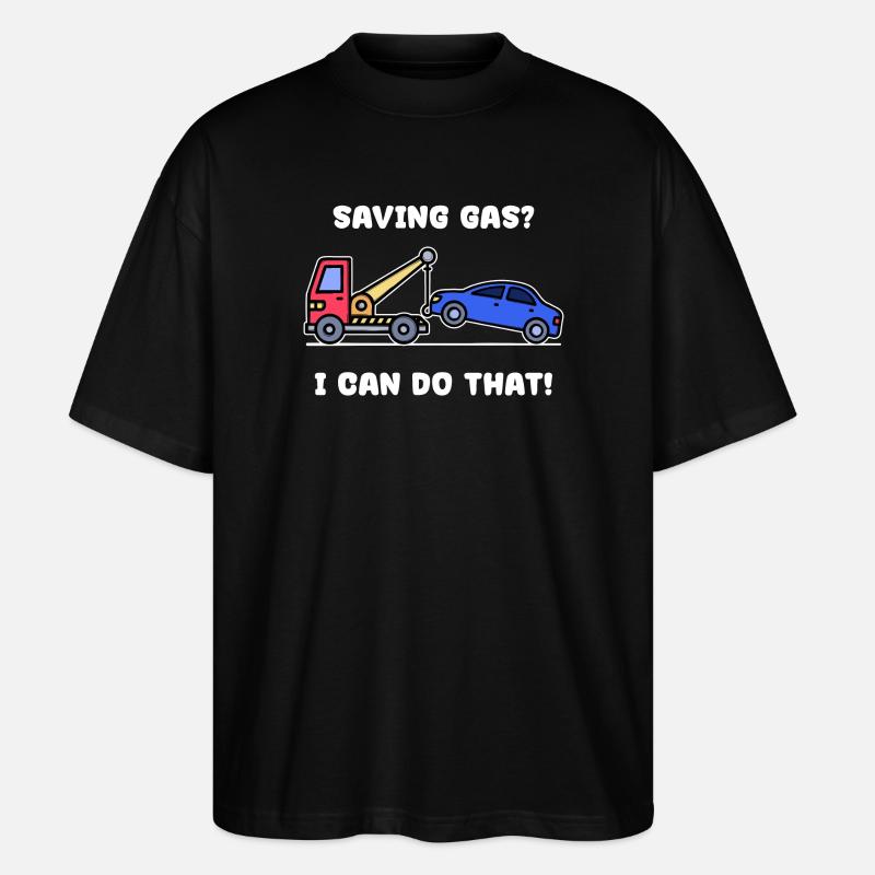 Auto Statement Tanken Energiespeicher Strom - Stanley/Stella Oversized Unisex Bio T-Shirt Blaster 2.0 - Schwarz