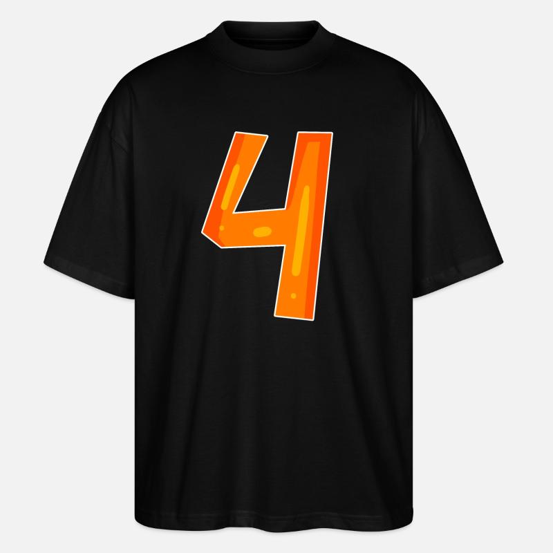 4 orange - Stanley/Stella Oversized Unisex Organic T-shirt Blaster 2.0 - black