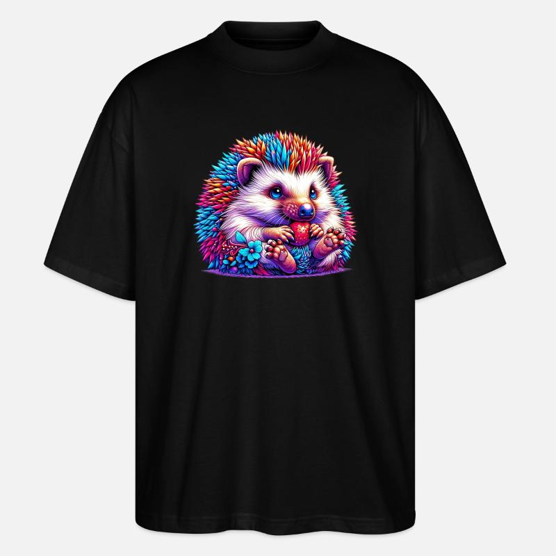 Hérisson - T-shirt bio Blaster 2.0 coupe oversize Stanley/Stella Unisexe - noir