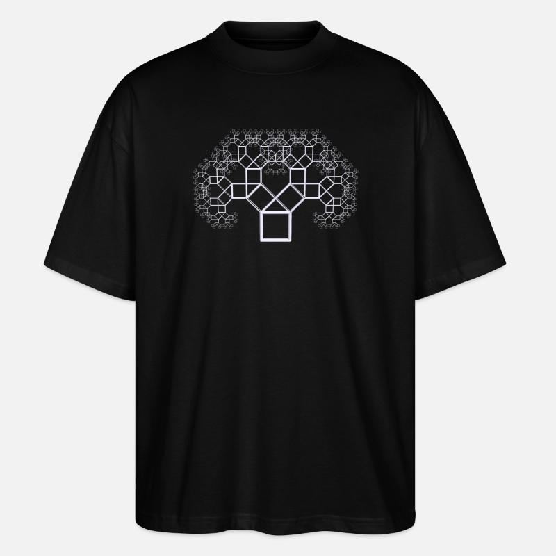 Pythagorasbaum weiss - Stanley/Stella Oversized Unisex Bio T-Shirt Blaster 2.0 - Schwarz