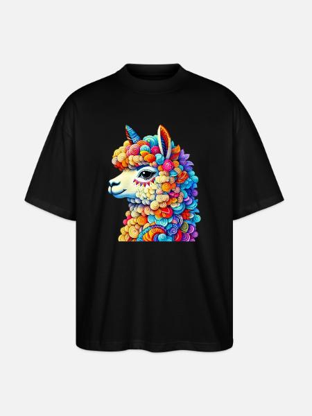 Alpaca - Stanley/Stella Oversized Unisex Organic T-shirt Blaster 2.0 - black