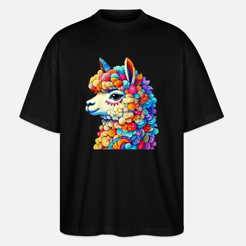 Alpaca - Stanley/Stella Oversized Unisex Organic T-shirt Blaster 2.0 - black
