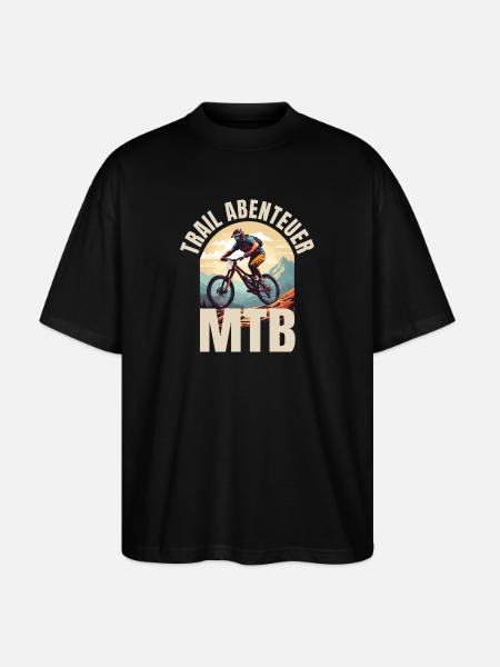 MTB: Trail Abenteuer - Stanley/Stella Oversized Unisex Bio T-Shirt Blaster 2.0 - Schwarz