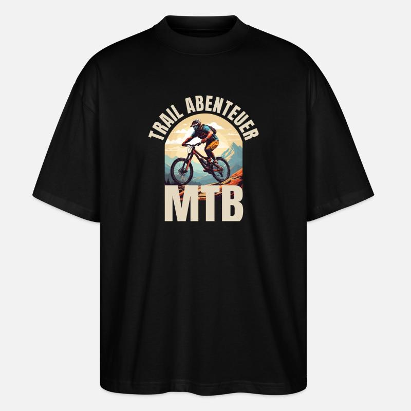 MTB: Trail Abenteuer - Stanley/Stella Oversized Unisex Bio T-Shirt Blaster 2.0 - Schwarz