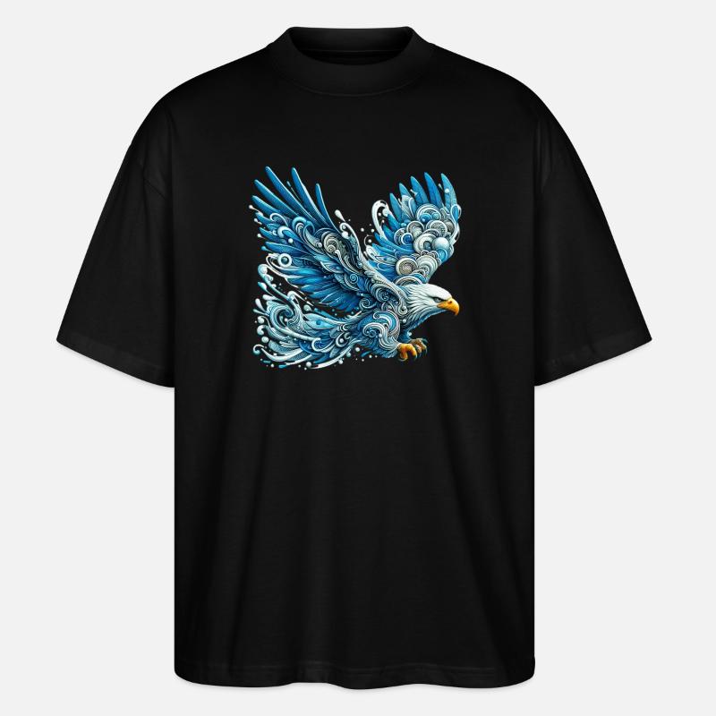 Adler - Stanley/Stella Oversized Unisex Bio T-Shirt Blaster 2.0 - Schwarz