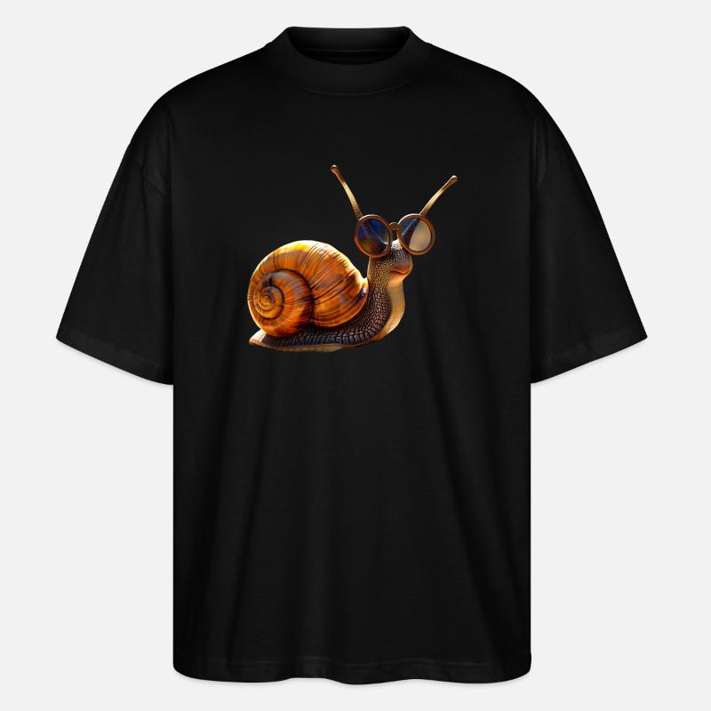 Snail Vineyard Snail Shell Snails - Stanley/Stella Oversized Unisex Organic T-shirt Blaster 2.0 - black