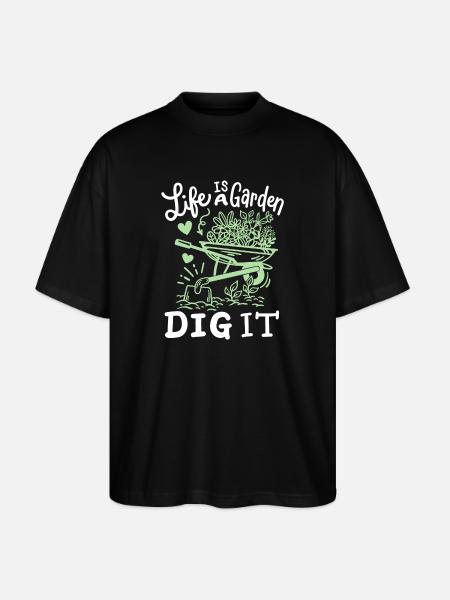 Garten Gartenarbeit - Stanley/Stella Oversized Unisex Bio T-Shirt Blaster 2.0 - Schwarz