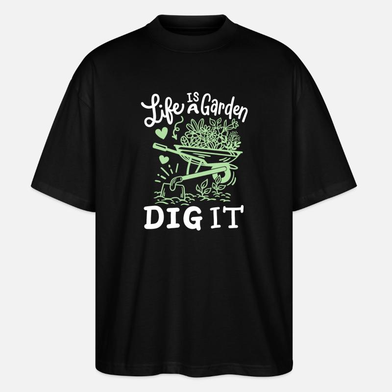 Garten Gartenarbeit - Stanley/Stella Oversized Unisex Bio T-Shirt Blaster 2.0 - Schwarz