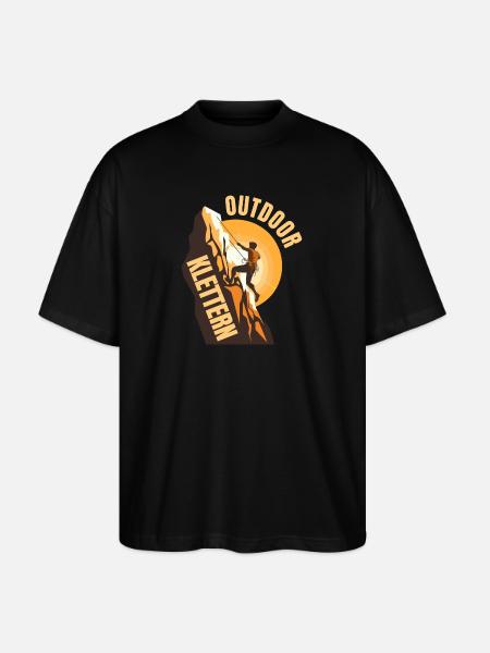 Outdoor Klettern - Stanley/Stella Oversized Unisex Bio T-Shirt Blaster 2.0 - Schwarz
