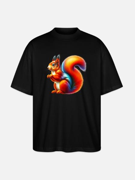 Squirrel - Stanley/Stella Oversized Unisex Organic T-shirt Blaster 2.0 - black