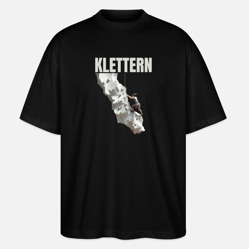 Klettern - Stanley/Stella Oversized Unisex Bio T-Shirt Blaster 2.0 - Schwarz