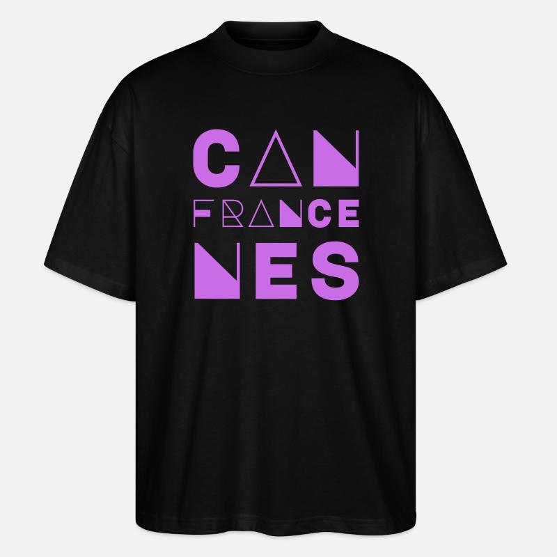 CANNES, FRANKREICH - Stanley/Stella Oversized Unisex Bio T-Shirt Blaster 2.0 - Schwarz
