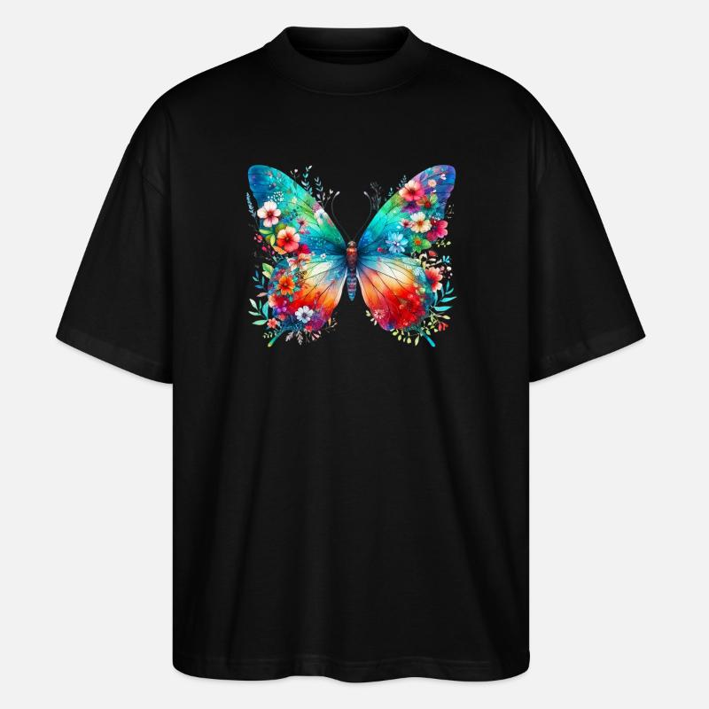 Papillon - T-shirt bio Blaster 2.0 coupe oversize Stanley/Stella Unisexe - noir