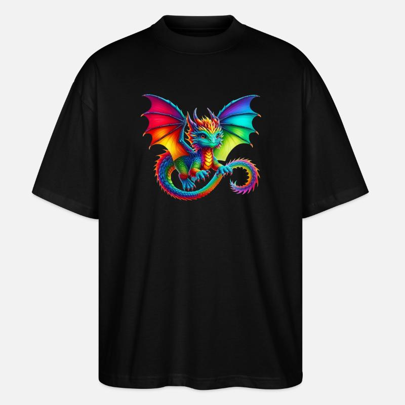 Drache - Stanley/Stella Oversized Unisex Bio T-Shirt Blaster 2.0 - Schwarz