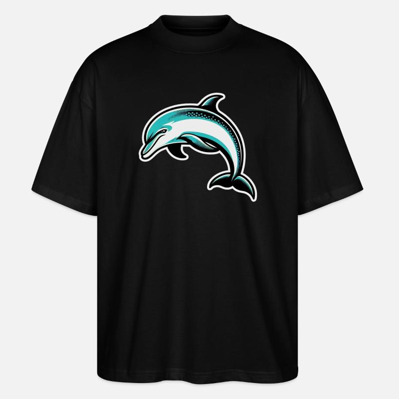 Delfin - Stanley/Stella Oversized Unisex Bio T-Shirt Blaster 2.0 - Schwarz
