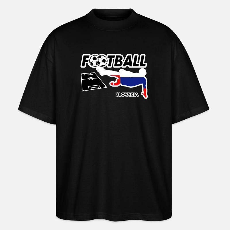 Fußball Fieber Slowakei - Stanley/Stella Oversized Unisex Bio T-Shirt Blaster 2.0 - Schwarz
