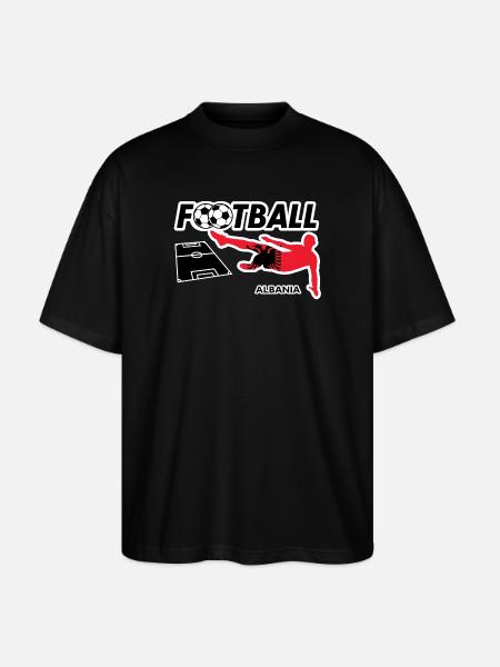Fußball Fieber Albanien - Stanley/Stella Oversized Unisex Bio T-Shirt Blaster 2.0 - Schwarz