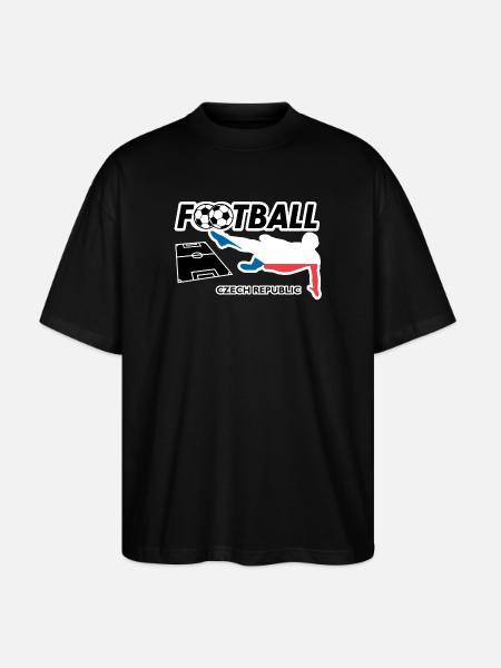 Fußball Fieber Tschechien - Stanley/Stella Oversized Unisex Bio T-Shirt Blaster 2.0 - Schwarz