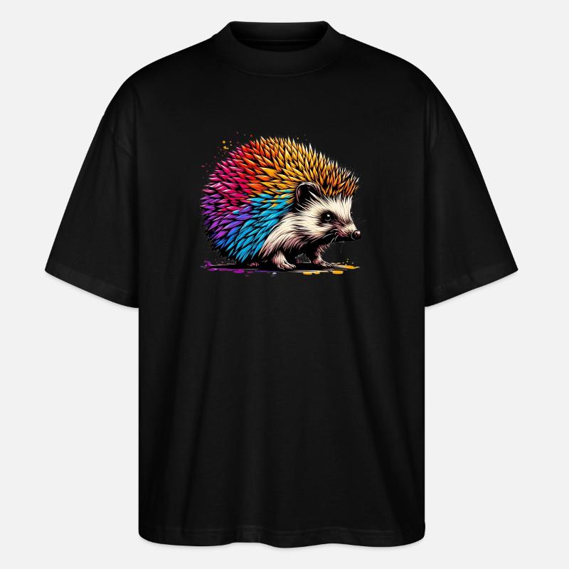 Hérisson - T-shirt bio Blaster 2.0 coupe oversize Stanley/Stella Unisexe - noir