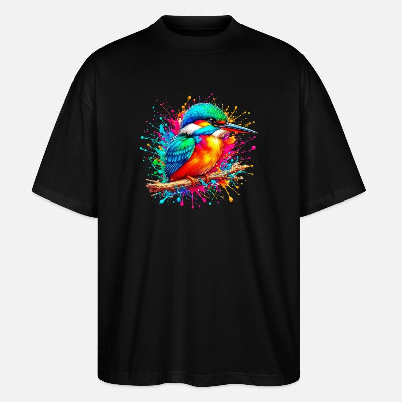 Martin-pêcheur - T-shirt bio Blaster 2.0 coupe oversize Stanley/Stella Unisexe - noir