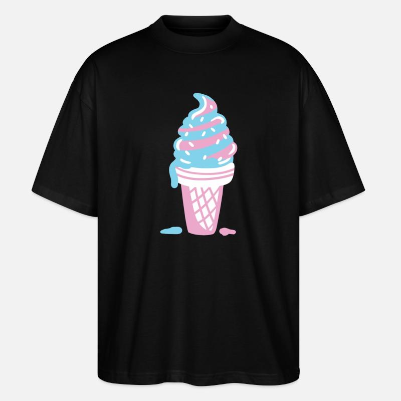 Eis Eiscreme - Stanley/Stella Oversized Unisex Bio T-Shirt Blaster 2.0 - Schwarz