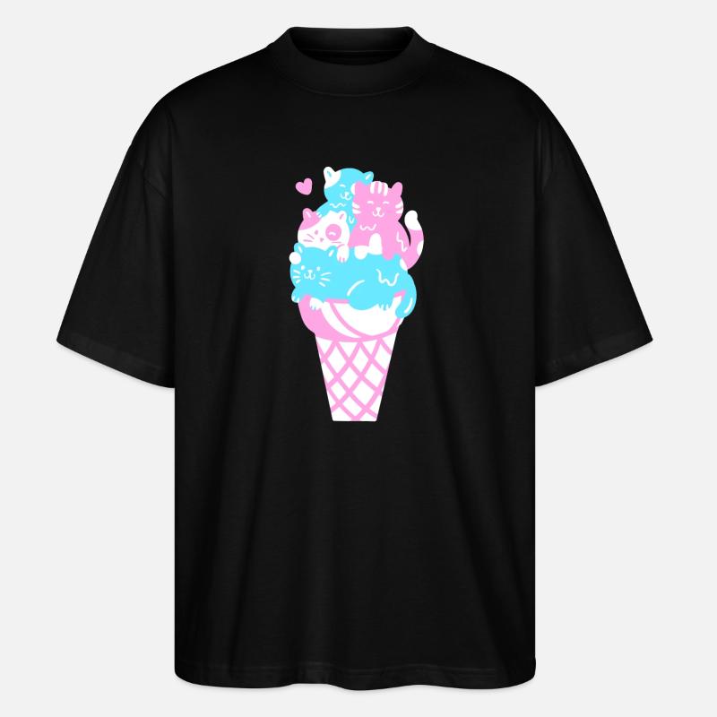 Eis Eiscreme - Stanley/Stella Oversized Unisex Bio T-Shirt Blaster 2.0 - Schwarz
